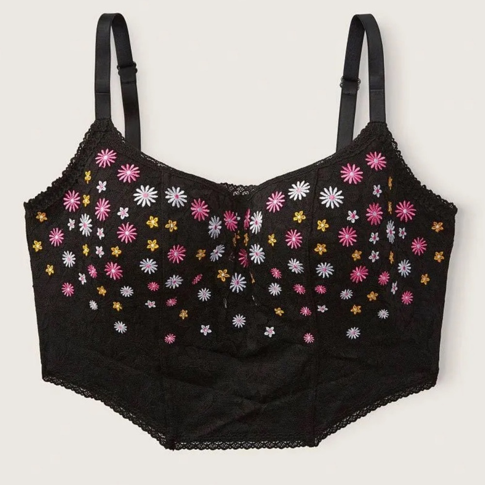 🎄FIRM PRICE🎄 PINK BRALETTES & BRA TOPS Satin Lightly Lined Corset Top